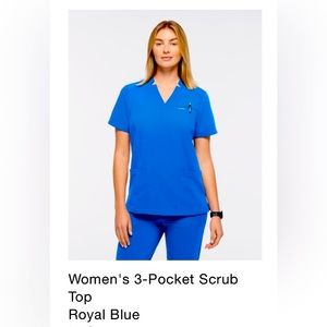 Jaanuu Royal blue 3 pocket scrub top